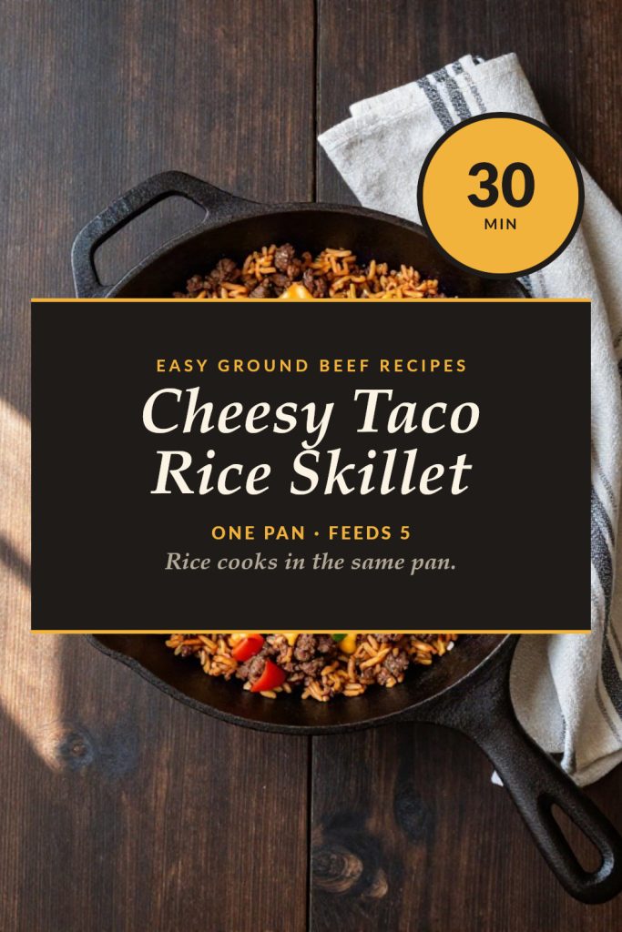 Cheesy Taco Rice Skillet recipe
